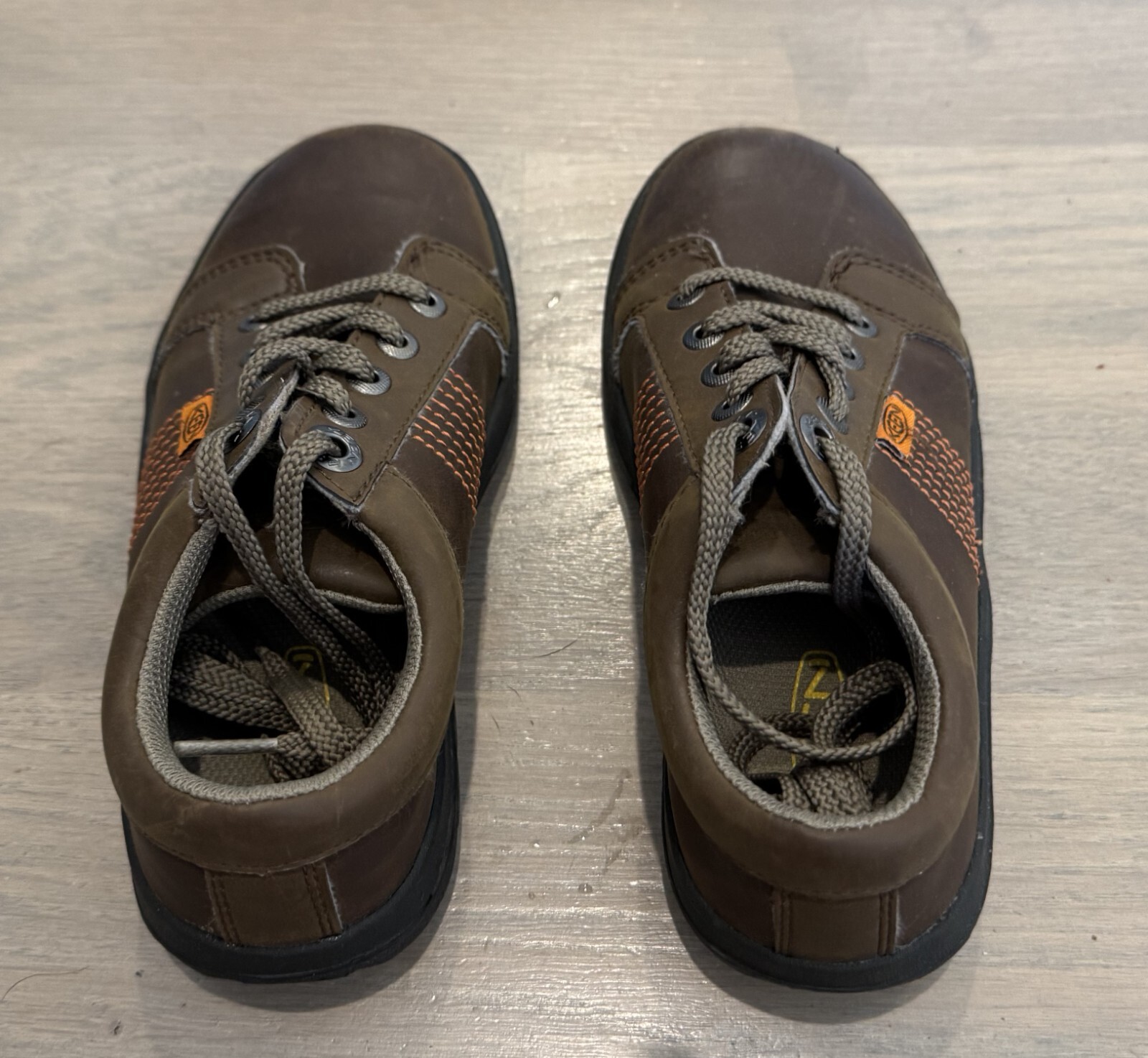 Scarpe sneaker Keen Austin II giovani grandi ragazzi taglia 1 marroni stringate Oxford casual