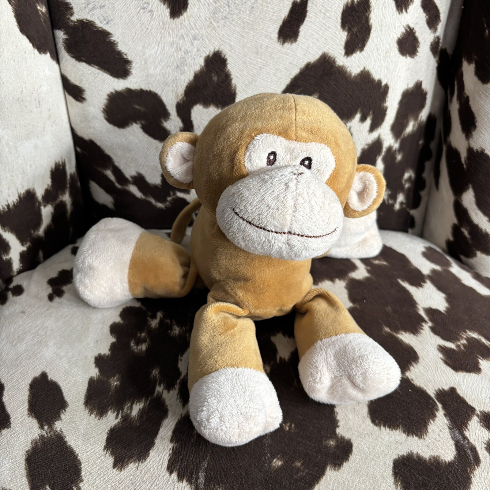 Toys R Us Rare 2012 Floppy Monkey 10” Lovey Baby Plush Stuffed Animal