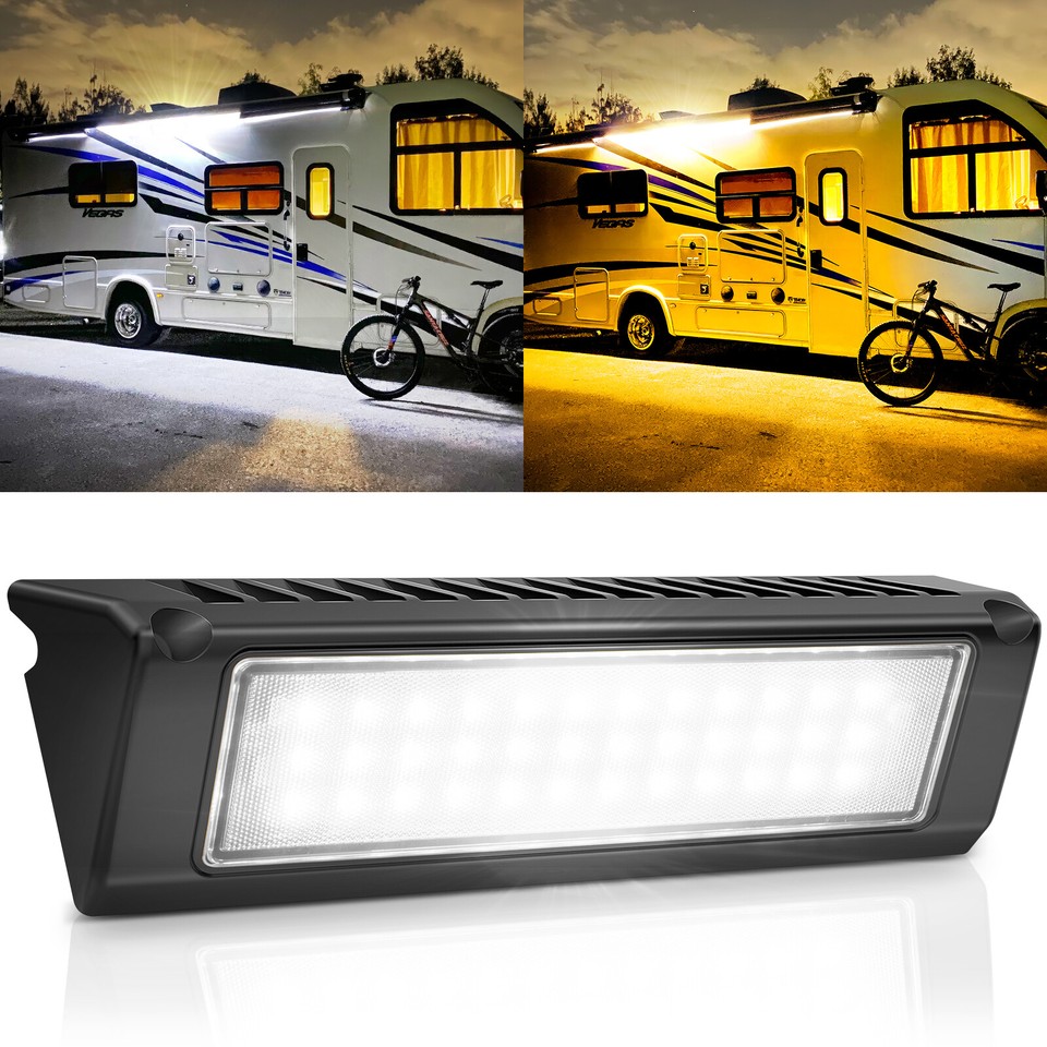 9Inch RV Porch Lights 54W LED Yellow /White Utility Awning Light