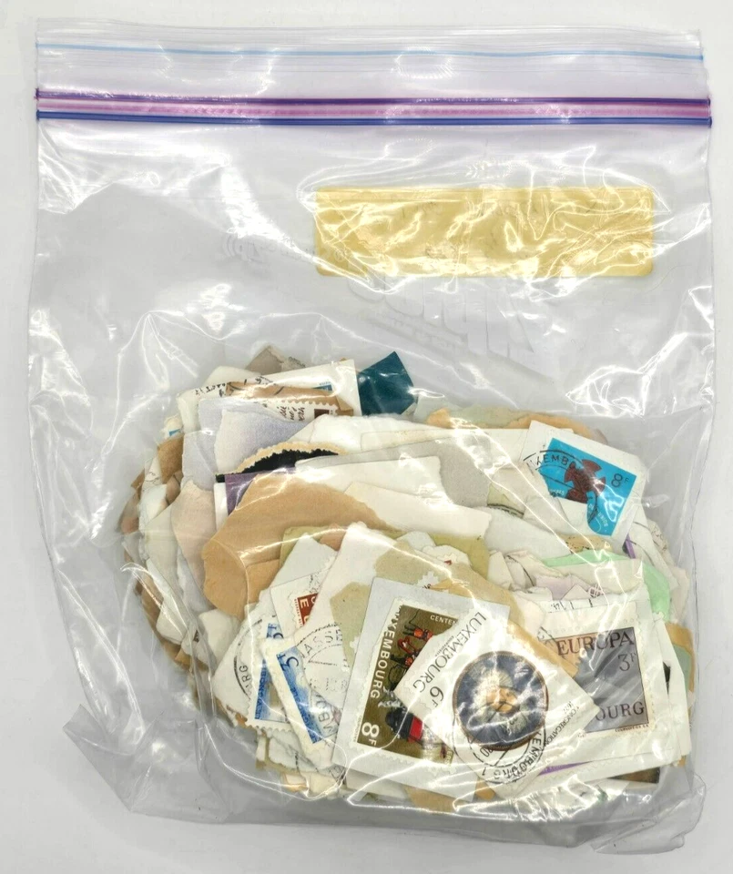 2.5 Ounces Of Mixed Luxembourg Stamps On Paper Foreign Free Ship! - Image 2 of 2