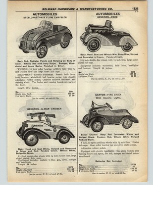 Other Collectible Ads 1937 Paper Ad Gendron G Man Cruiser Pedal Car Ford Steelcraft Buick Chevrolet Collectibles