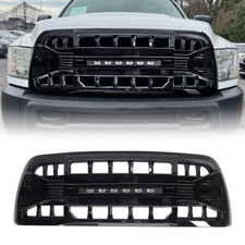 Front Armor Grille For 2013-2018 Dodge Ram 2500 Woff-road Lights Glossy Black Front Armor Grille For 2013-2018 Dodge Ram 2500 Woff-road Lights Glossy Black