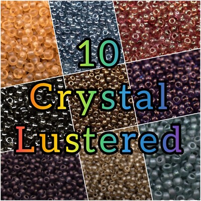 10/0 PRECIOSA Rocailles Kristall - Farbe glänzend. Tschechische Glasperlen.