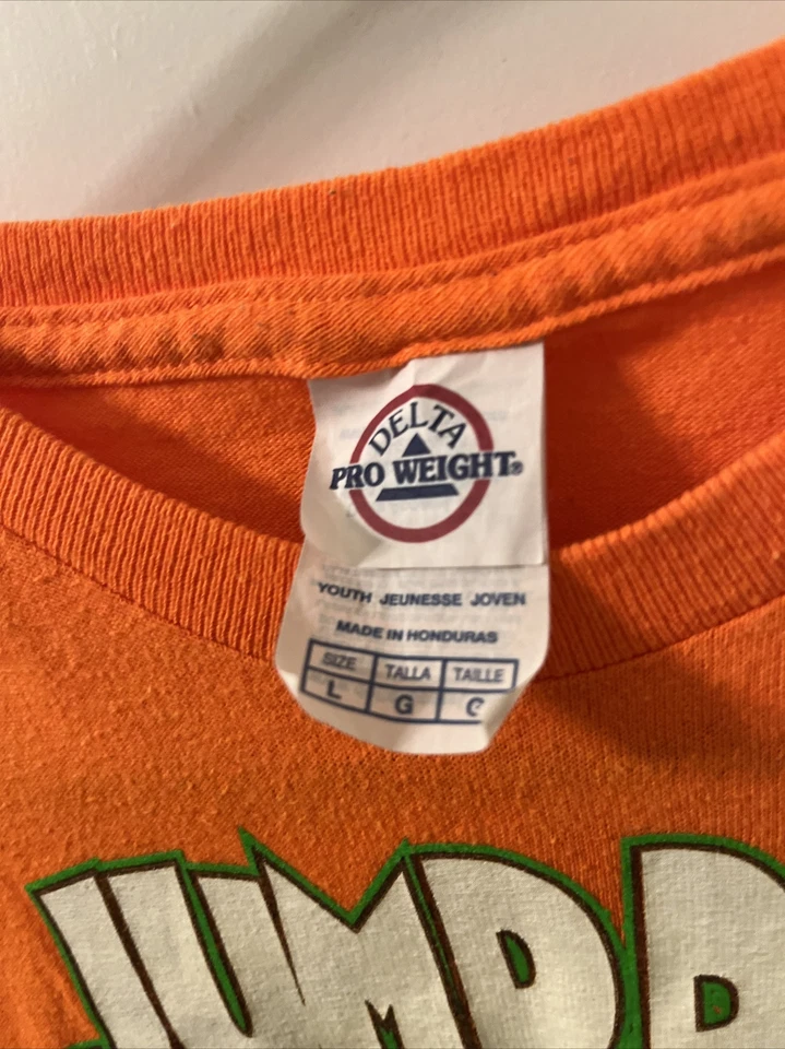 Delta Boys Graphic Short Sleeve T-Shirt Size Large Orange - Image 4 of 4