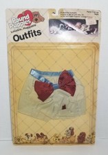 1986 Tonka Pound Puppies Rumpleskins Outfit Bow Tie New In Package Clothing