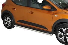 Schwellerrohre ohne Tritt für Dacia Sandero Stepway 2021- Edelstahl poliert Ø63m