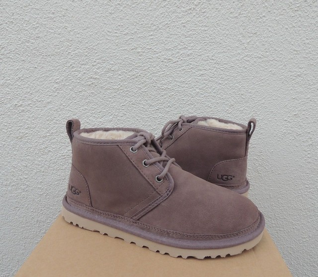 UGG Neumel Stormy Grey Suede Sheepskin Chukka Ankle Womens BOOTS Size