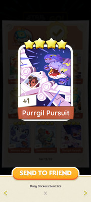 PURGIL_PURSUIT_Monopoly_Go_4 Stars Sticker      -  FAST DELIVERY 