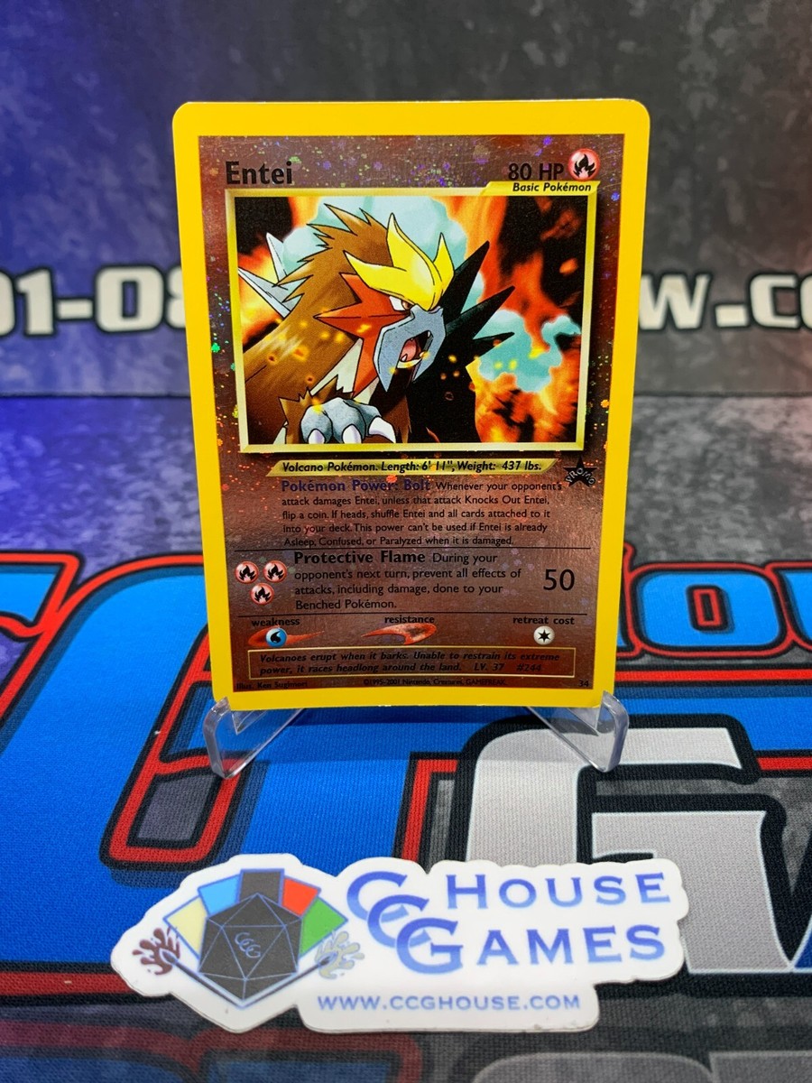 Pokemon TCG - Entei #34 Black Star Promo Holo Foil - Double 2