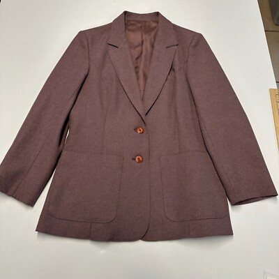 Vtg Motion Jacket Size 12 Polyester Coat Blazer Two Button