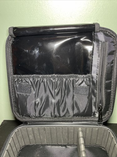 Relavel Borsa Trucco con Scomparti Regolabili Viaggio Cosmetica Treno Astuccio Nero - Foto 9 di 13