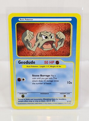 Geodude #74 Funskool 2004 RARE India Card Pack Fresh MINT
