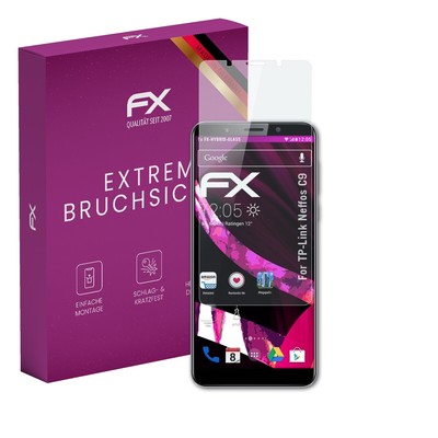 atFoliX Glasfolie für TP-Link Neffos C9 Displayfolie 9H Schutzpanzer