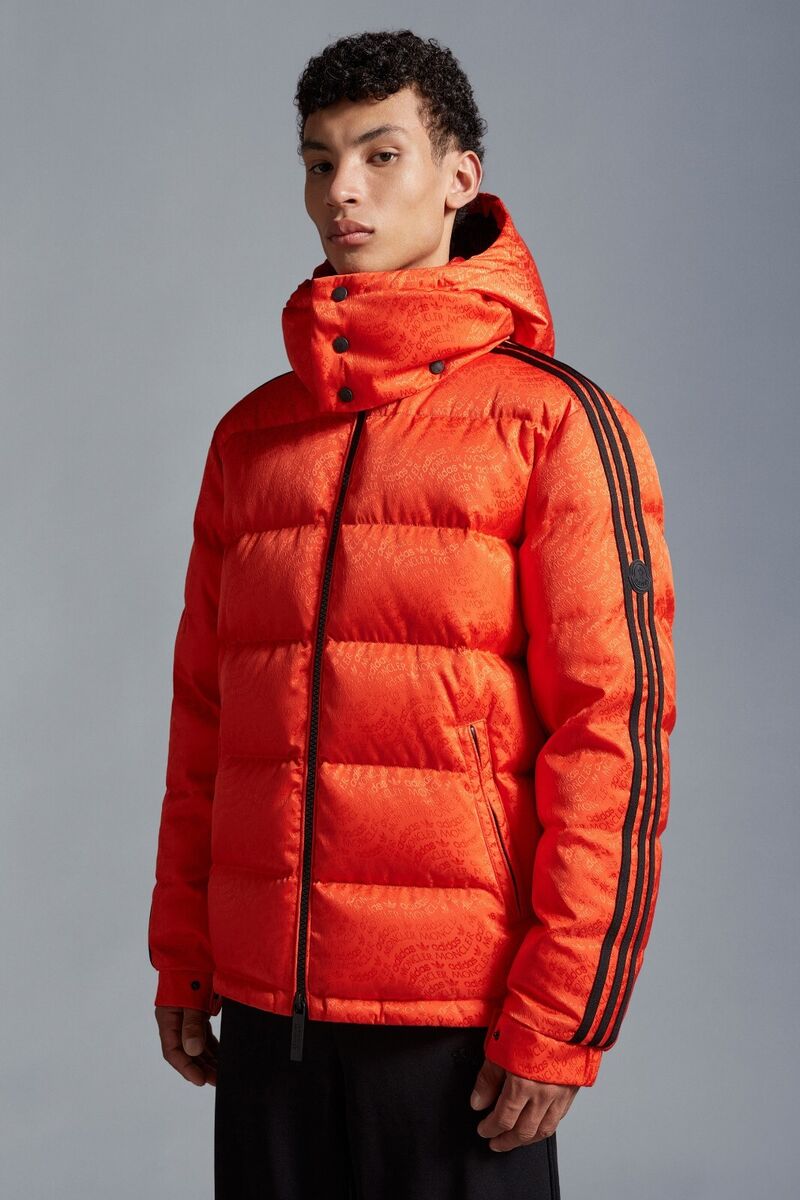 Moncler X Adidas Alpbach Down Jacket Men's 3/ L Orange Full Moncler X Adidas Alpbach Down Jacket Men's 3/ L Orange Full