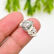 Pink Opal Turquoise Gemstone 925 Sterling Silver Ring Handmade Jewelry Ring Gift