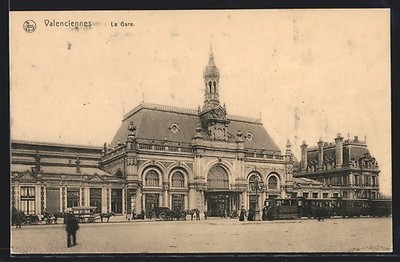 Valenciennes, La Gare, Tram, Postcard 