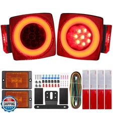 EYPINS 12V LED Trailer Lights Kit - 42PCS DOT Approved IP67 Waterproof Submer