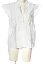 H&M L.O.G.G. Hemd-Bluse Damen Bluse Gr. DE 42 weiß Casual-Look