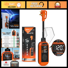 30 Amp RV Surge Protector with Auto Shutoff, 10,000J, LED Display, Waterproof