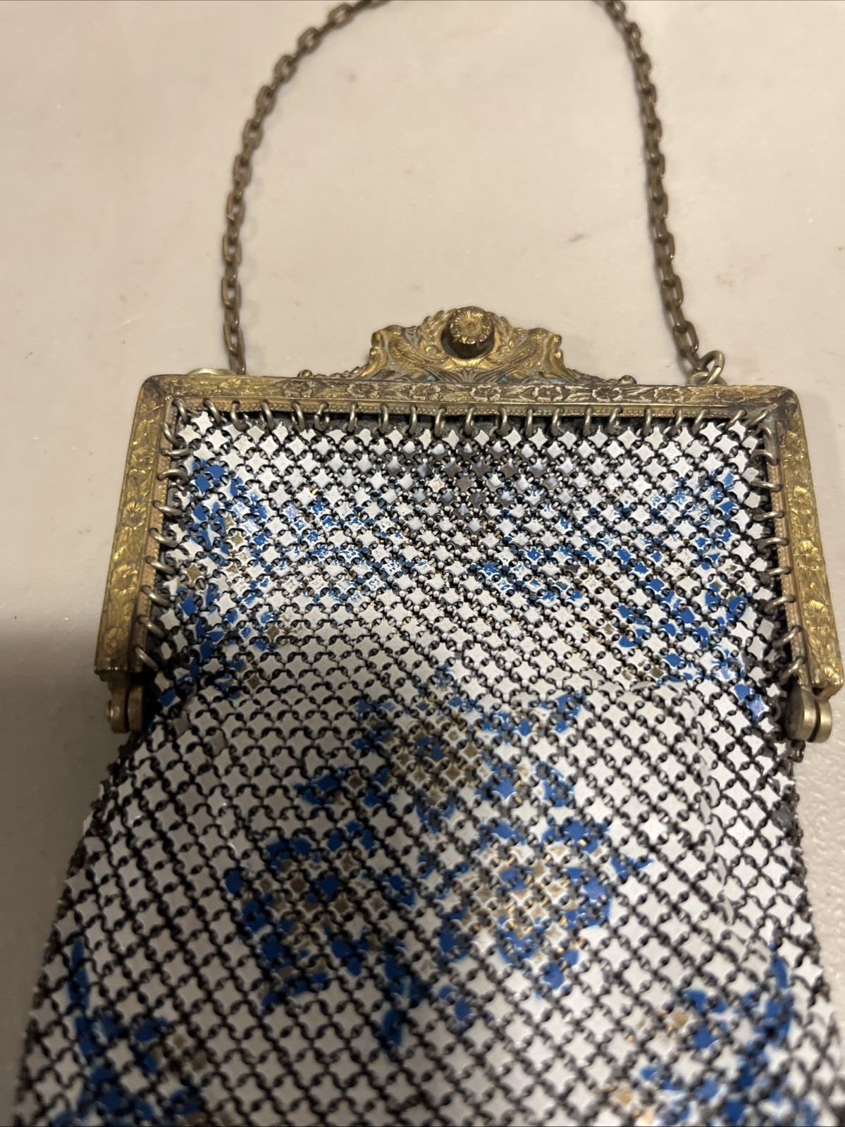 Antique Gold Frame ANTIQUE M & H MESH PURSE - image 2