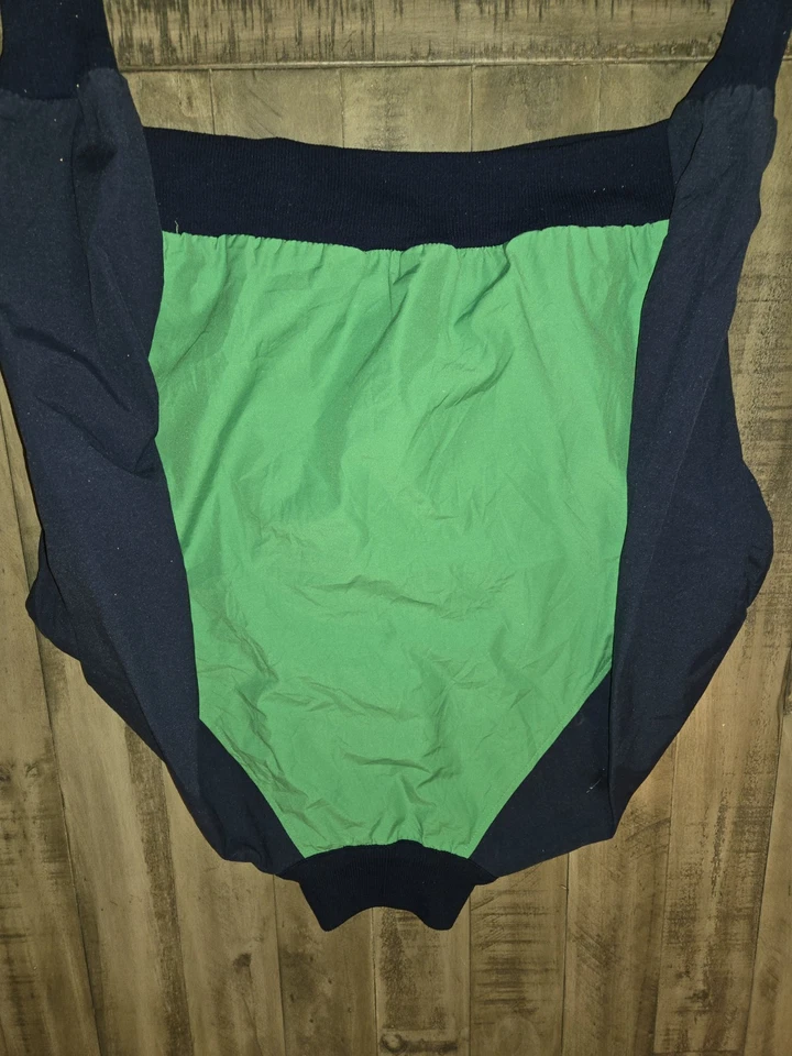 Suéter de playa verde AZUL MARINO cortavientos vintage años 70 80 cremallera 1/4 para mujer  Foto 3 de 4