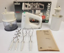 Braun Multimix 4-in-1 Handmixer, Dough Hooks, Blender, Chopper 280 Watts M880