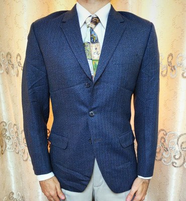 1960s dated Vintage handtailored all worsted bespoke classic jacket blazer 36R