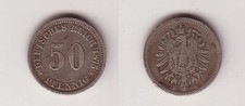 50 Pfennig Silber M&uuml;nze 1875 A J&auml;ger 7 (114247)