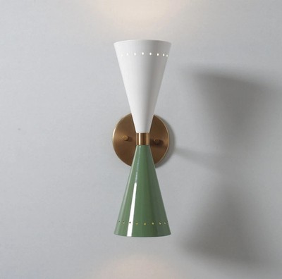 Mid Century Modern Stilnovo Brass Wall Sconce Light Beside Wall Fixture Lamp