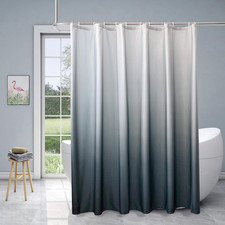 Ombre Shower Curtains for Bathroom Fabric Water 70"W x 72"L Pack of 1 Grey