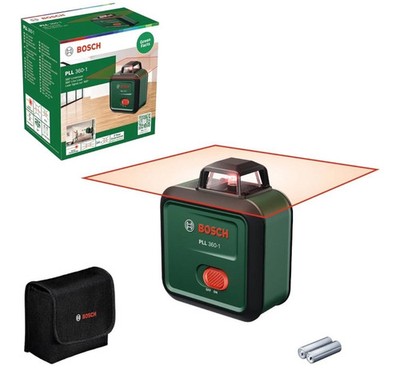  ️ Bosch Laserwaage PLL 360-1 Laser Rot Radius 12m +-0,4mm/m  ️