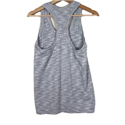 Athleta Womens Momentum Racerback Tank Top Space Dye Grey Stretch S - Picture 3 of 7