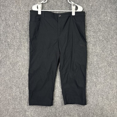 Eddie Bauer Tech Capri Pants Womens Size 14 Black Outdoors Nature Travel