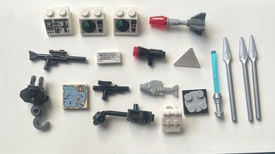 Original Lego Zubehör Konvolut Karte Speere Radar Fisch Lichtschwert