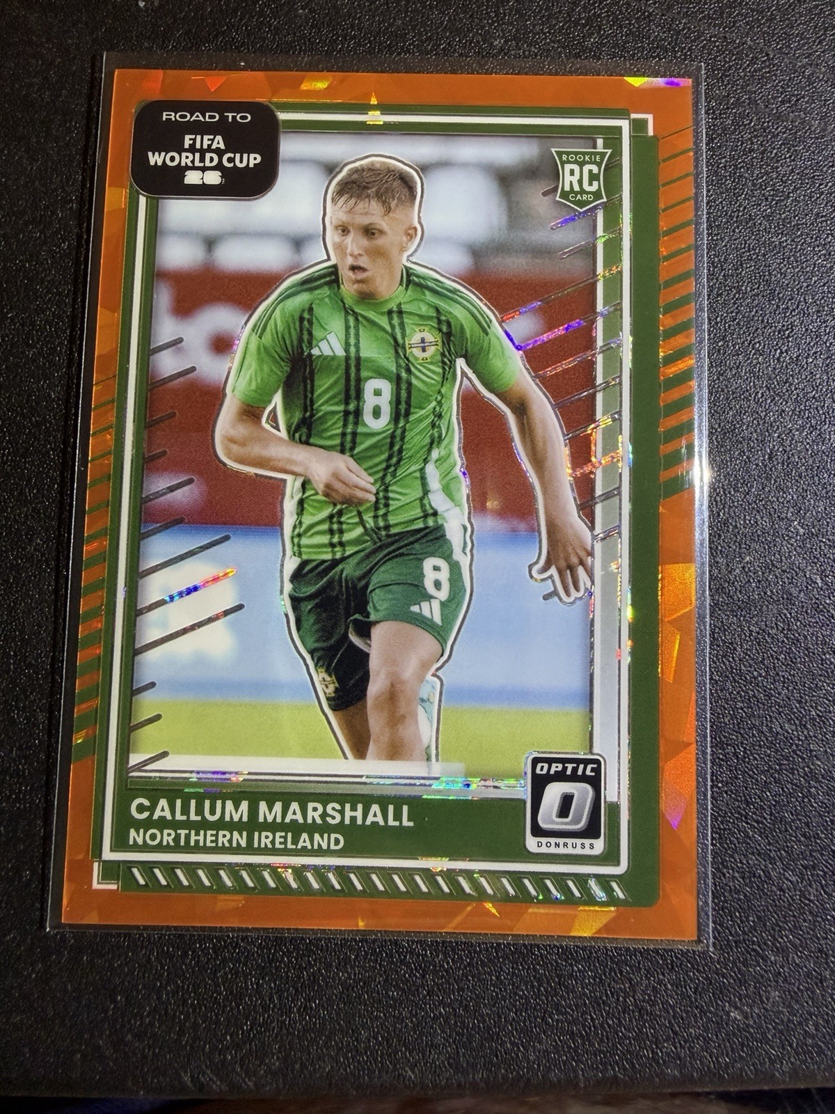 2026 DONRUSS OPTIC FIFA CALLUM MARSHALL ORANGE 62/99 IRELAND ROOKIE CARD