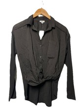 Splendid Women's Paige Shirt Long Sleeve Collared RF0W780 Casual Size XS Black