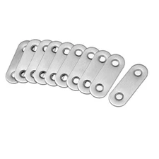 10pcs Repair Plate 47mmx16mm Flat Fixing Mending Corner Brace Bracket Connector