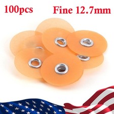 100pcs Dental Composite Finishing Polishing Discs 12.7mm Light Orange Fine