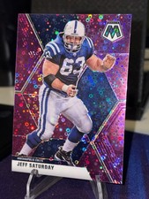 JEFF SATURDAY 2020 PANINI MOSAIC #96 PURPLE NO HUDDLE DISCO /50