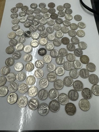 1964 & Earlier 10C Dime - Lot Of 110 90% Silver Dimes