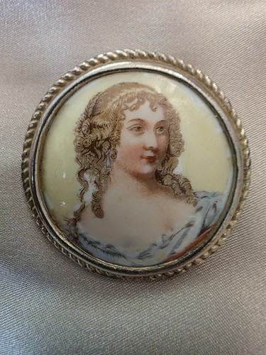 Antique French Handpainted Pendant Limoges France