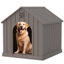 Large Dog House Outdoor Indoor for Medium Large Dogs Sturdy Plastic Waterproof..