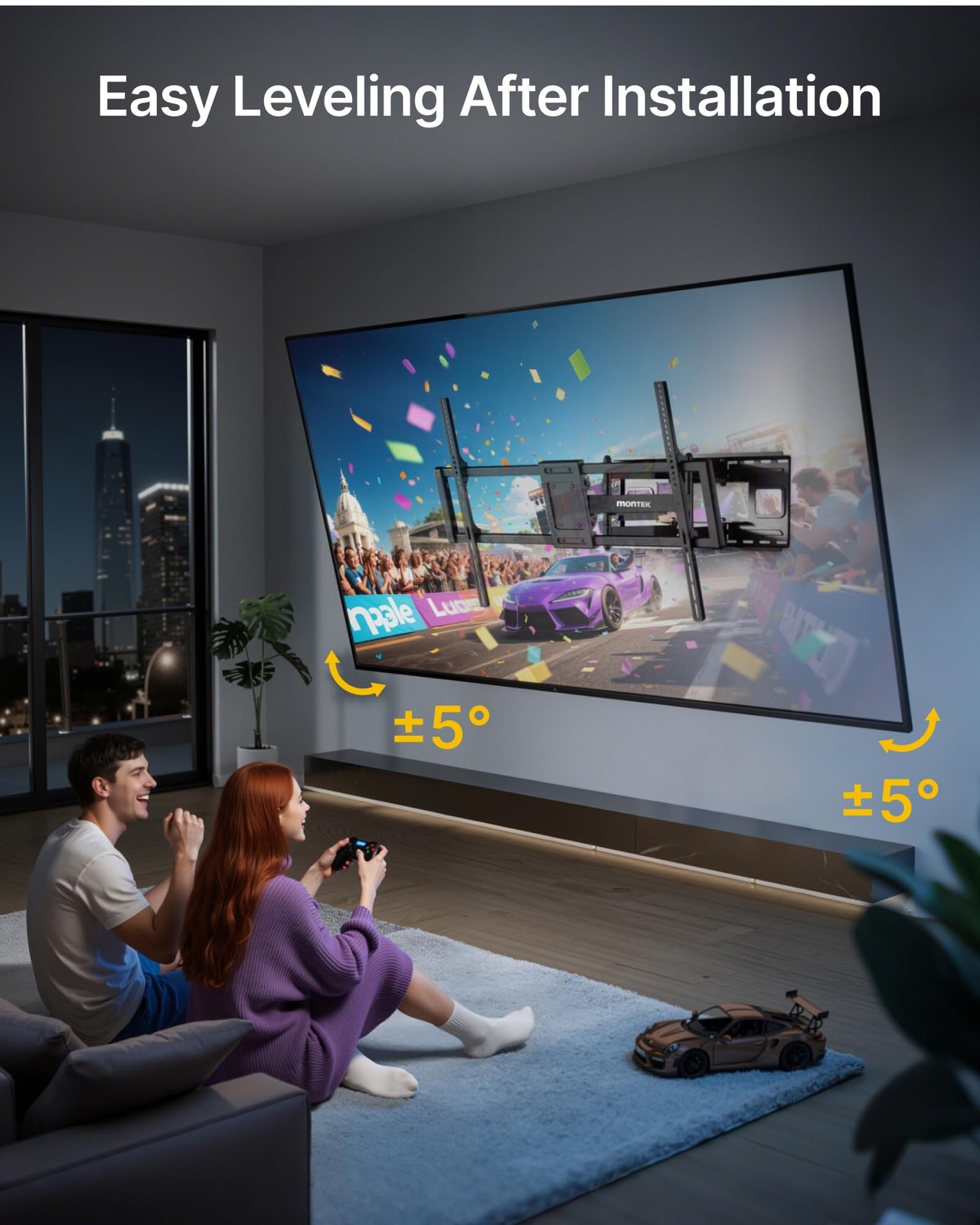 Heavy Duty XXL Full Motion TV Wall Mount for 60-120 inch Extra Large TVs 265lbs