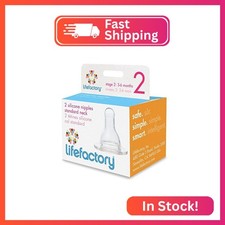 Lifefactory - Vented Silicone Nipples Stage 2 