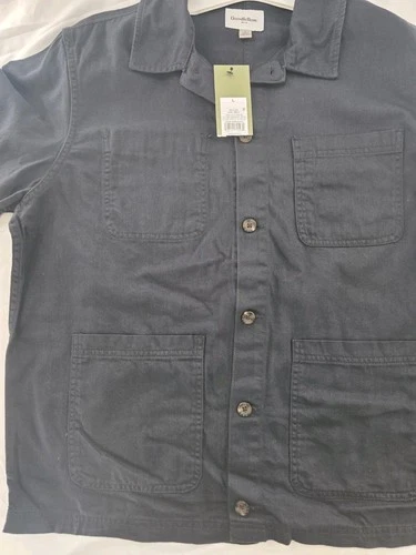 Goodfellow & Co Men’s Black Chore Coat Jacket L Button Front Spread Collar 46" image 5