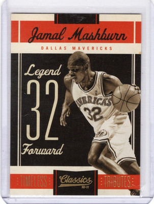 2010-11 Panini Classics #108 Jamal Mashburn  Timeless Tributes 11/100.