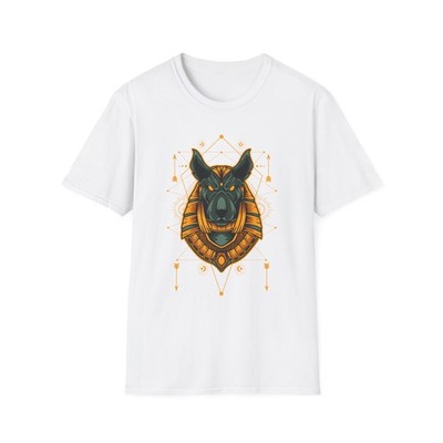 Anubis Head With Sacred Geometry T-Shirt, Multiple Colors