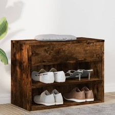 Modern Wooden Hallway Shoe Storage Cabinet Unit Wood Trainers Organiser Bench