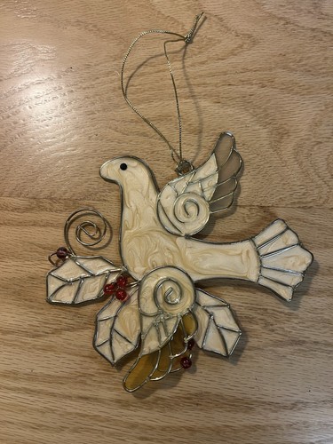 Peace Dove Stained Glass Suncatcher Ornament - Picture 1 of 6