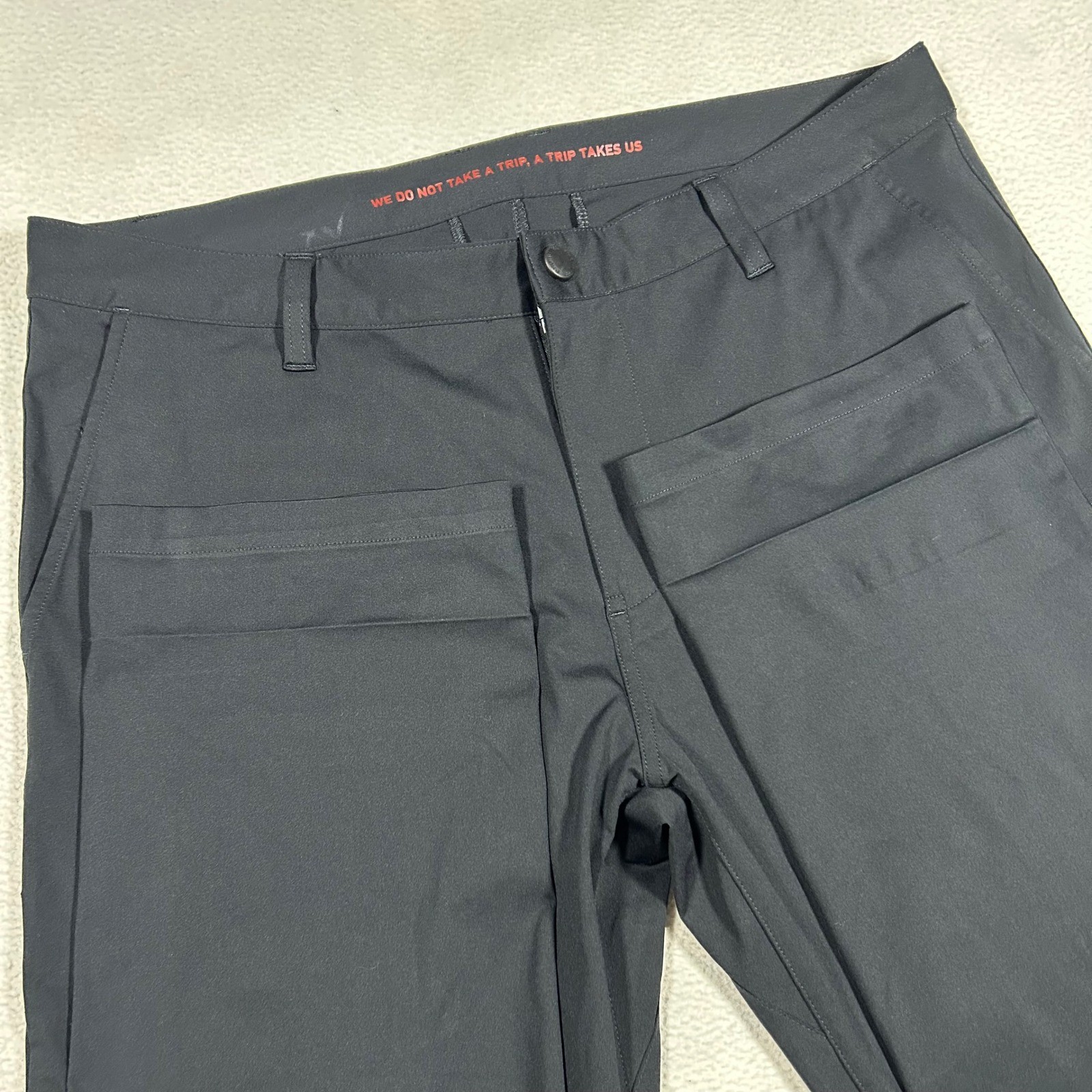 Rhone Commuter Pants Mens 34 Black Slim Straight Performance Trousers 100161